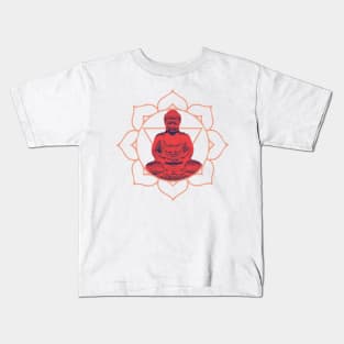 Buddha Yantra Mandala Flower Kids T-Shirt